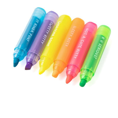 6pcs So Many Cats Cute Scented Mini Highlighter Pens