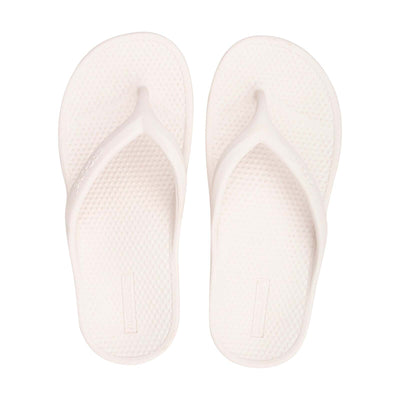 Archline Orthotic Foam Thongs Arch Support Flip Flops Orthopedic Rebound - White