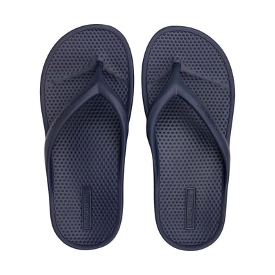 Archline Orthotic Foam Thongs Arch Support Flip Flops Orthopedic Rebound - Navy