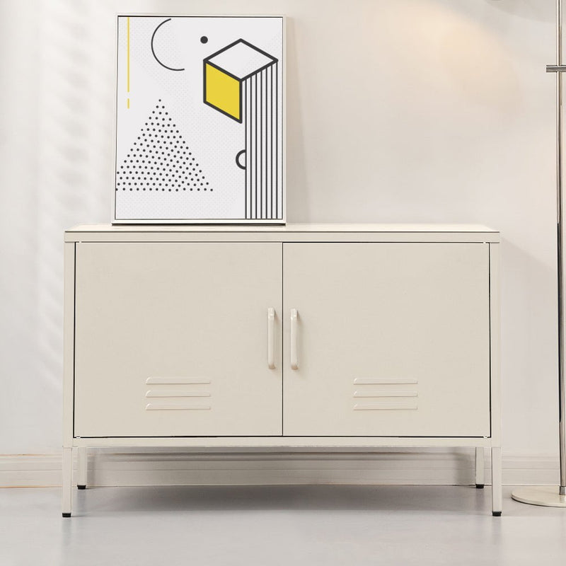 Artiss Buffet Sideboard Metal Cabinet - BASE White