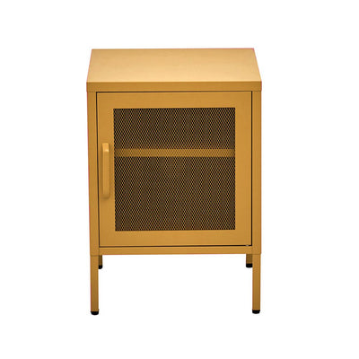 ArtissIn Mini Mesh Door Storage Cabinet Organizer Bedside Table Yellow