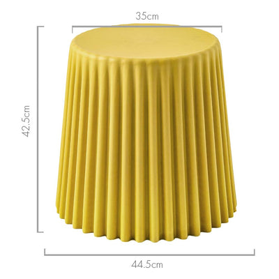 ArtissIn Set of 2 Cupcake Stool Plastic Stacking Bar Stools Dining Chairs Kitchen Yellow