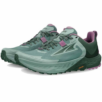 Altra Womens TIMP 5 Trail Running Shoes Sneakers w/ Vibram Sole in Green/Forest