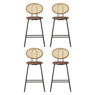 Artiss 4x Bar Stools PU Leather Stools Brown