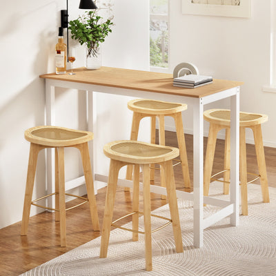 Artiss Bar Table and Stools Set Dining Desk Kitchen Chairs Cafe Pub