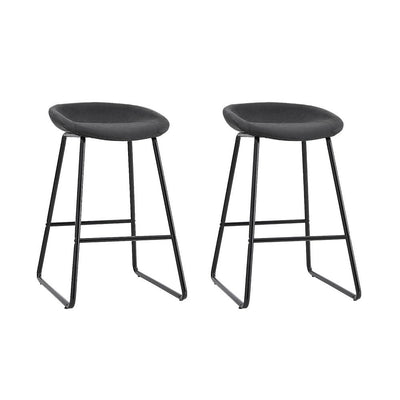 Artiss 2x Bar Stools Kitchen Dining Chairs Counter Stool PU Leather Metal