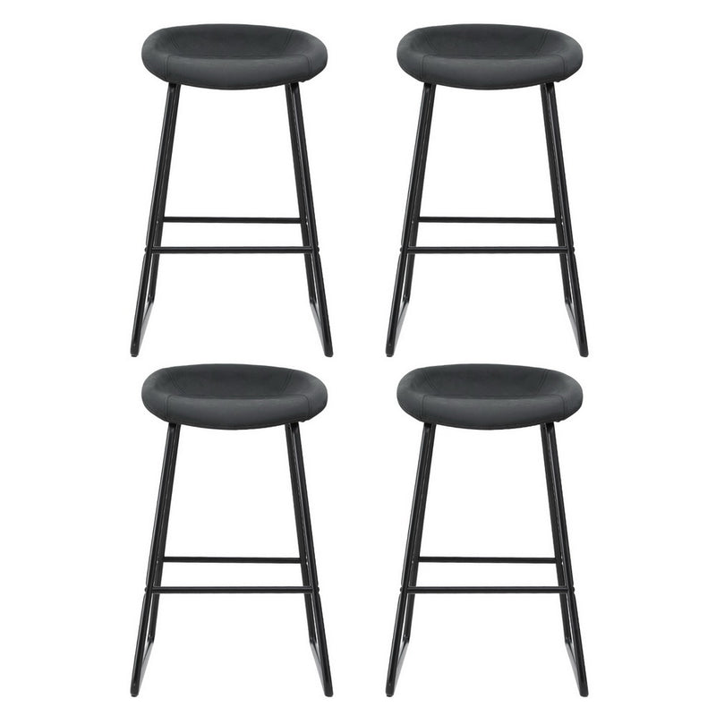 Artiss 4x Bar Stools Kitchen Dining Chairs Counter Stool PU Leather Metal