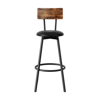 Artiss 4X Industrial Bar Stools Upholstered Counter Chairs Steel Frame Anti-Scratch