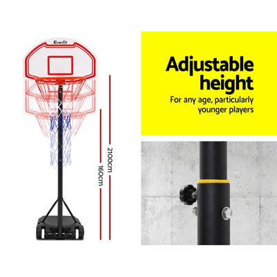 Pro Portable Basketball Stand System Hoop Height Adjustable Net Ring