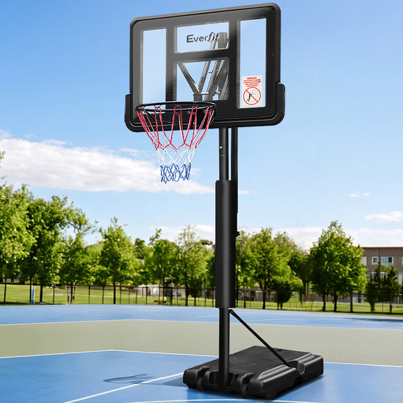 Everfit 3.05M Basketball Hoop Stand System Ring Portable Net Height Adjustable Black