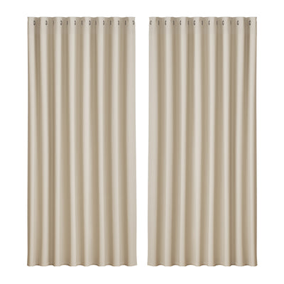 Artiss 2X Blockout Curtains Eyelet 300x230cm Beige