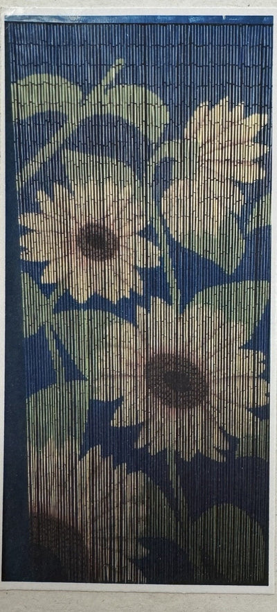 Deluxe Bamboo Door Curtain SUNFLOWERS Room Divider or Wall Art 90cm x 200cm