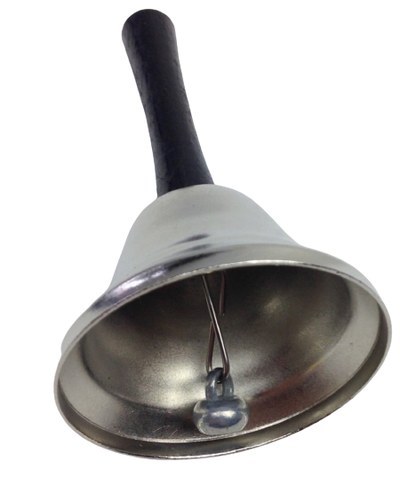 Hand Held Silver Ringing Bell Office School Ring Home Reception