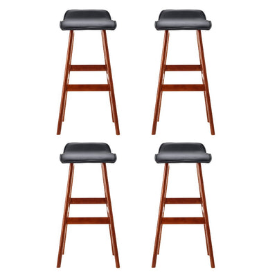 Artiss 4x Bar Stools Wooden Stool Black