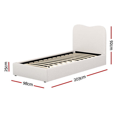 Artiss Bed Frame Single Size Boucle DARA