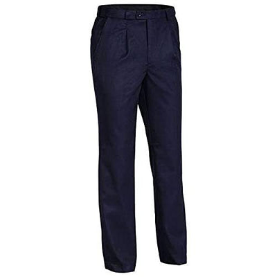 Mens Permanent Press Trousers Pants - Navy