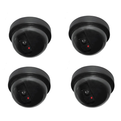 4x DUMMY SECURITY CAMERA Fake Dome Surveillance Flashing LED Wireless Imitation