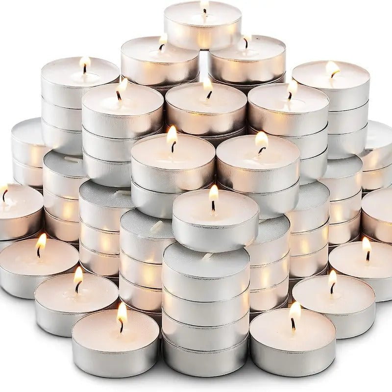 600pcs TEA LIGHT CANDLES 4 Hour Burn Tealight Wedding Smokeless Crystal Wax BULK