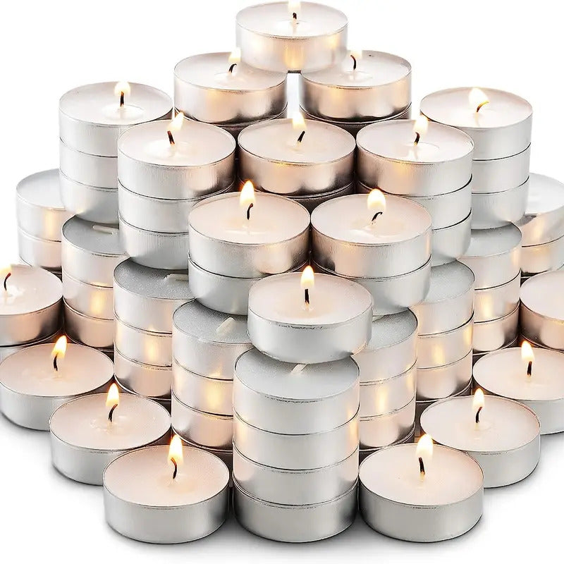 600pcs TEA LIGHT CANDLES 4 Hour Burn Tealight Wedding Smokeless Crystal Wax BULK