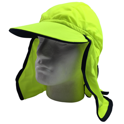 Hi Vis Legionnaire Hat Cap Sun Protection Workwear Legionnaires Fluro One Size