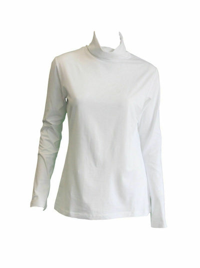 Ladies SKIVVY Womens Long Sleeve Plain Top Warm Turtleneck Cotton High Neck