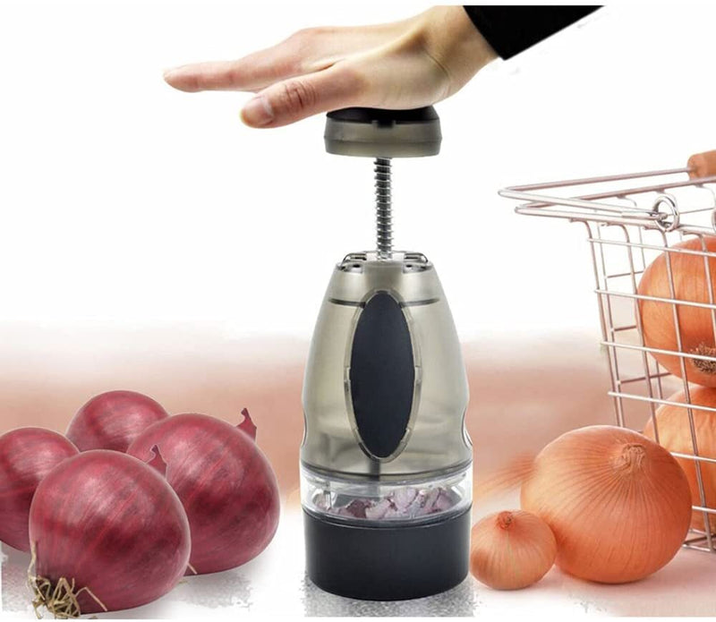 ONION CHOPPER Vegetable Push Cutter Slicer Garlic Dicer Food Pressing Tool