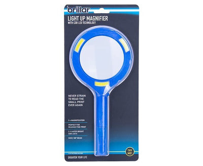 Magnifying Glass With Light COB LED Handheld Illuminated Magnifier Super Bright