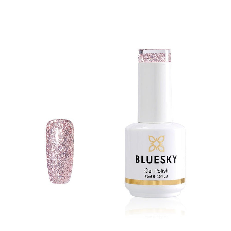 Bluesky S06n Pink Gold Gel Nail Polish 15ml Luxurious Shine