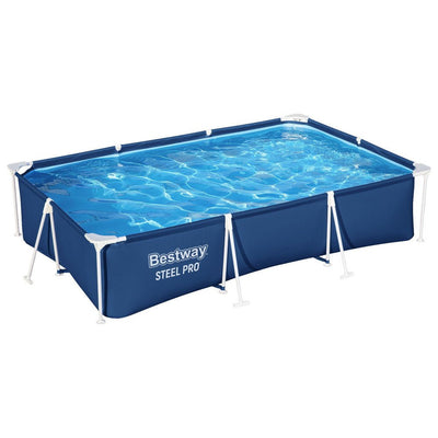 Bestway Swimming Pool Steel Frame Above Ground Rectangular Pool Filter Pump