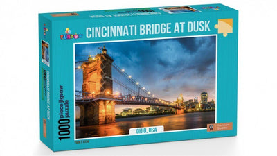 Premium Cincinnati Bridge at Dusk Ohio USA 1,000 Piece Jigsaw Puzzle