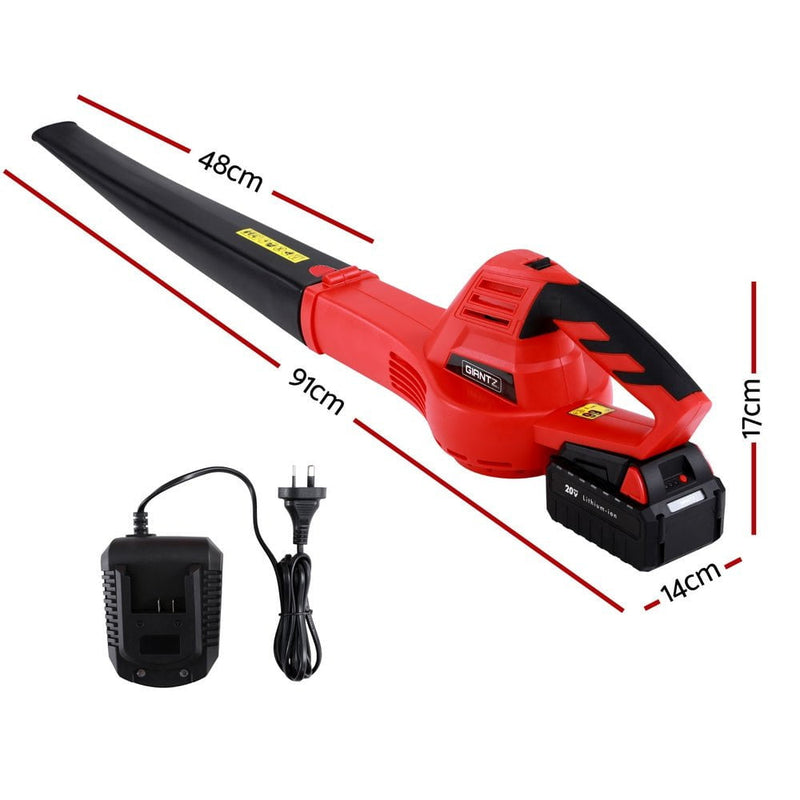 Giantz 20V Cordless Leaf Blower 12000RPM Powerful Garden Electric Lawn Cleaner