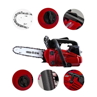 Giantz Chainsaw Chainsaws 10" Oregon Petrol Cordless 25cc Top Handle Chains Saw