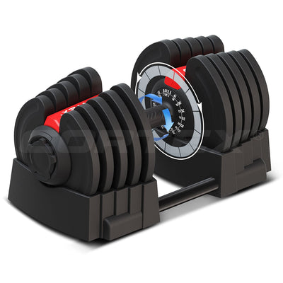Cortex Revolock V2 80kg Adjustable Dumbbell & Barbell Set (40kg Pair) with Stand