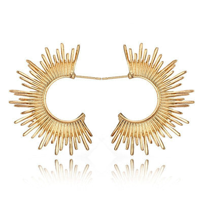 Culturesse Allmira Gold Sparkle Stud Earrings