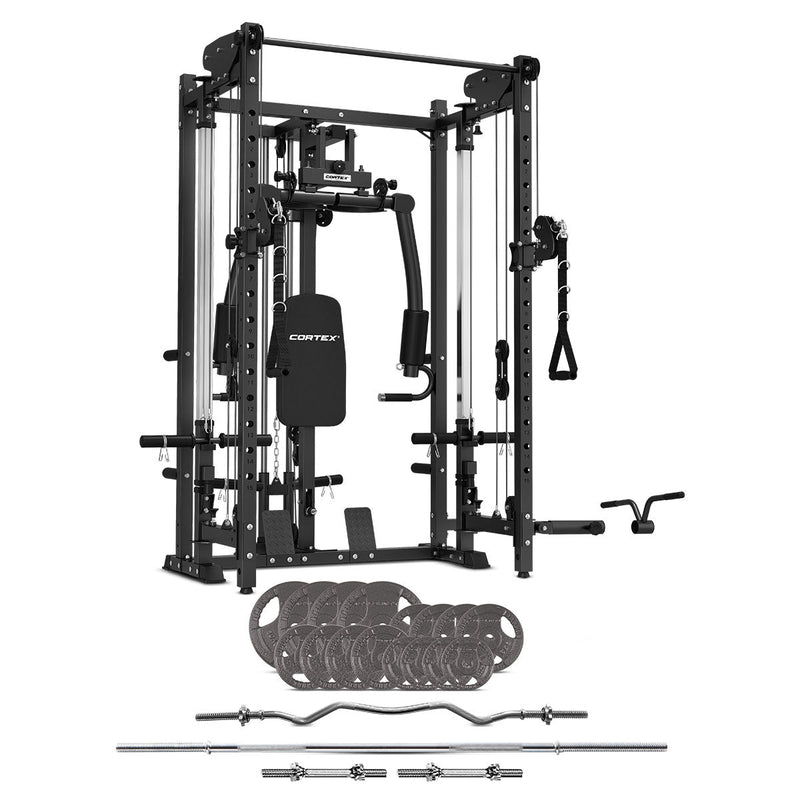Cortex PR5 Folding Power Rack with 90kg Standard Tri-Grip Weight and Bar Set