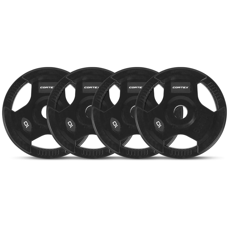 CORTEX 10kg Tri-Grip 50mm Olympic Plates (Set of 4)