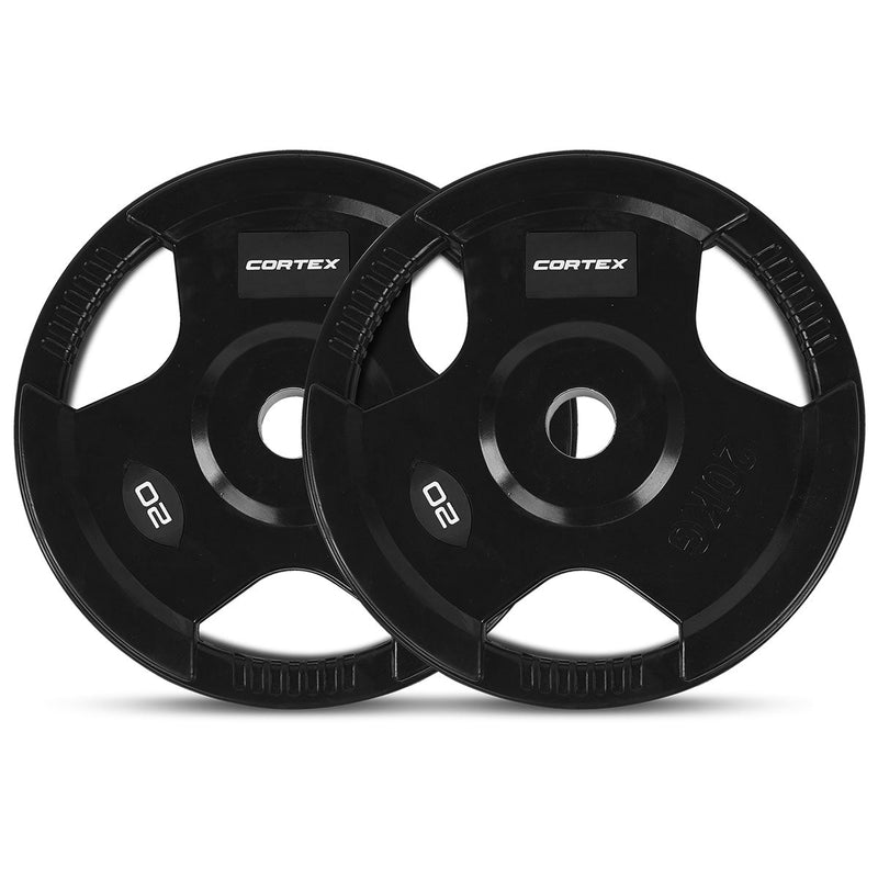 CORTEX 20kg Tri-Grip 50mm Olympic Plates (Pair)