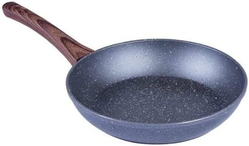 Clevinger 28cm Ceramic Marble Coat PFOA Free Non-Stick Frypan with Wooden Look Handle