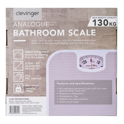 Clevinger 130kg Analogue Bathroom Body Weight Scales