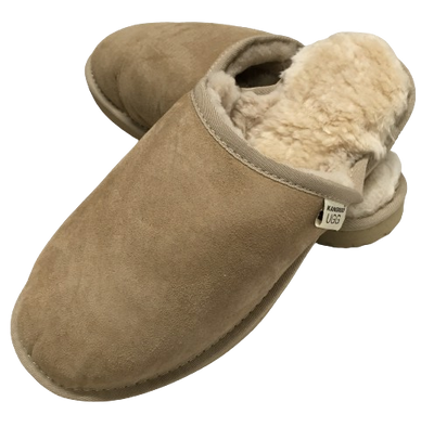 100% Australian Merino Sheepskin Scuffs Moccasins Slippers Winter Slip On UGG - Mens