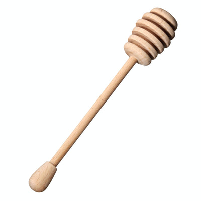 Academy European Beechwood Wooden Honey Dipper Drizzler Dip Stick