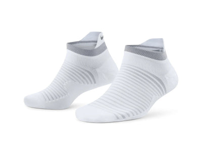 Nike Unisex Spark Lightweight Ankle Socks Gym Sports - White (Mens US 12-13.5)