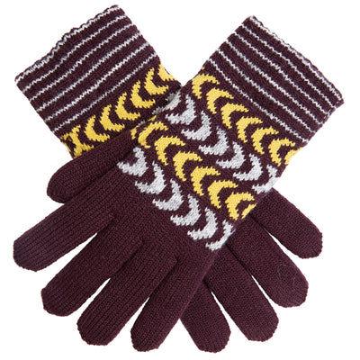 DENTS Ladies Womens Gloves Fleece Lined Warm Chevron Winter Ski