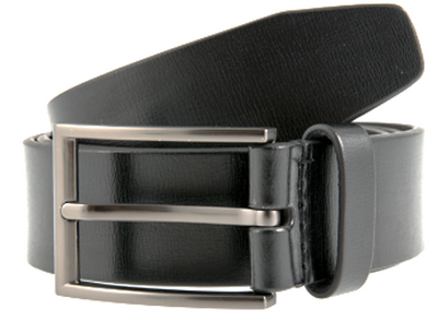 Casual Leather Belt in Black