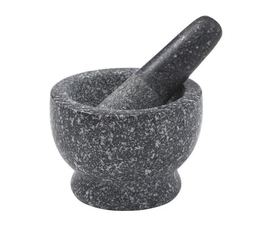 Davis & Waddell Traditional Granite Mini Mortar & Pestle Grey 9x9x6.5cm