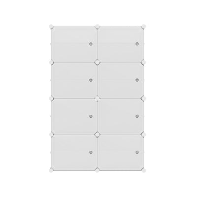 Artiss Shoe Box DIY Set of 8 Storage Cube Stackable White