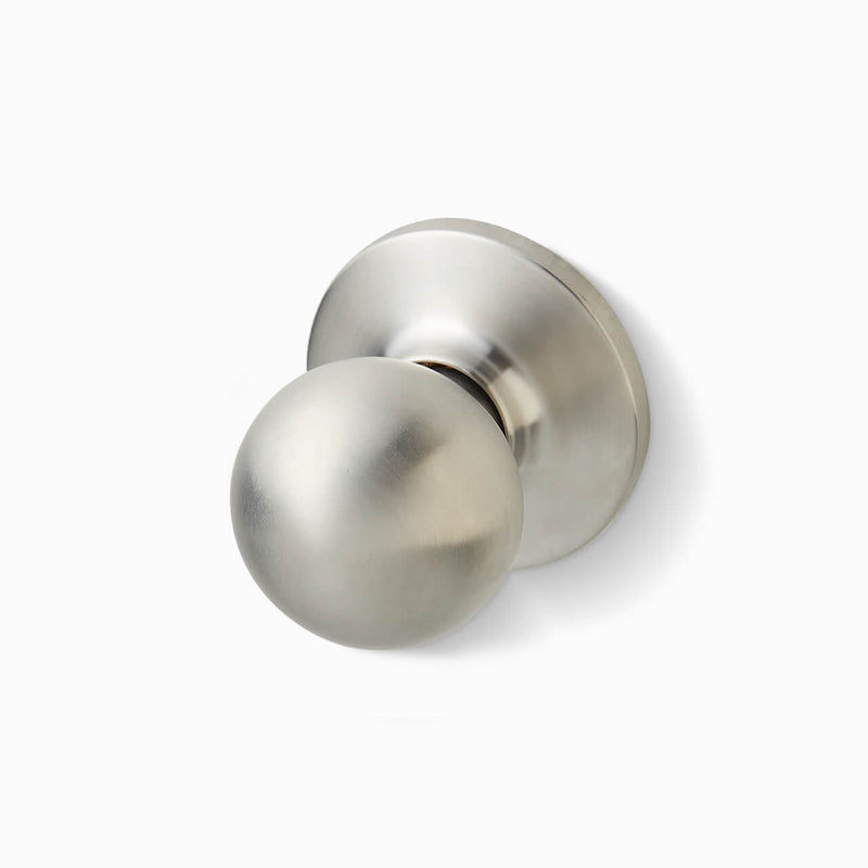 Delf Valencia Dummy Knob Door Handle On Round Rosette Stainless Steel