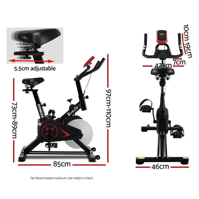 Everfit Spin Bike Exercise Bike Flywheel Cycling Home Gym Fitness Adjustable