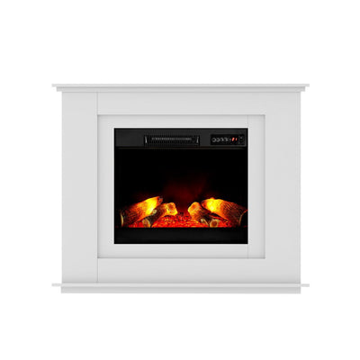 Devanti Electric Fireplace Fire Heater 2000W White