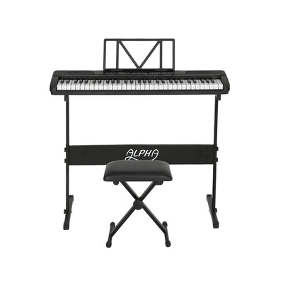 Alpha 61 Keys Electronic Piano Keyboard Digital Electric w/ Stand Stool Touch